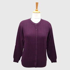 WOMEN'S R NECK CARDIGAN