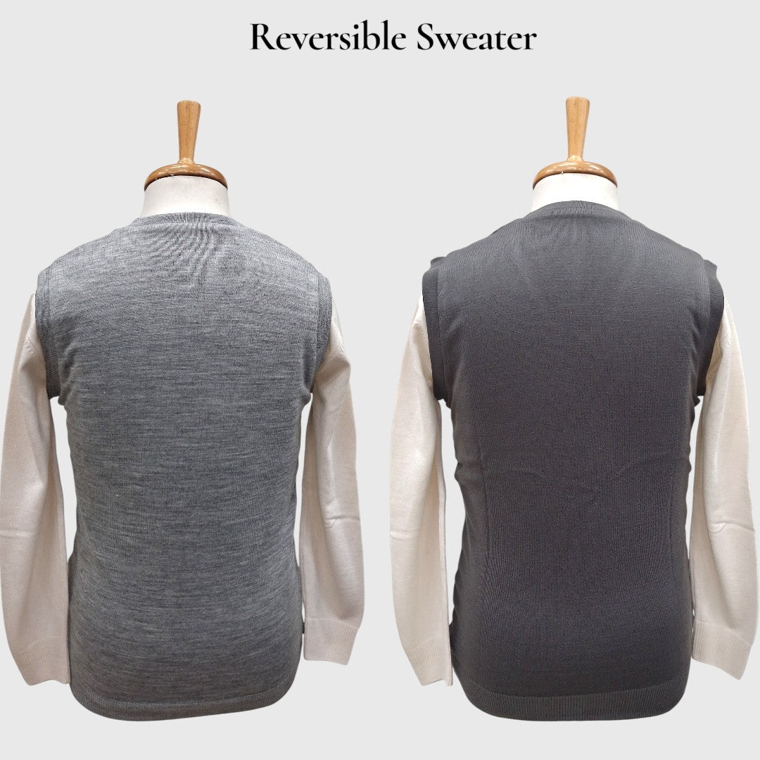 MEN'S SLEEVELESS REVERSIBLE SWEATER