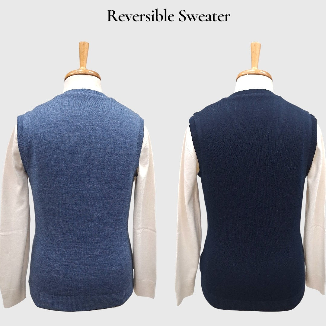 MEN'S SLEEVELESS REVERSIBLE SWEATER