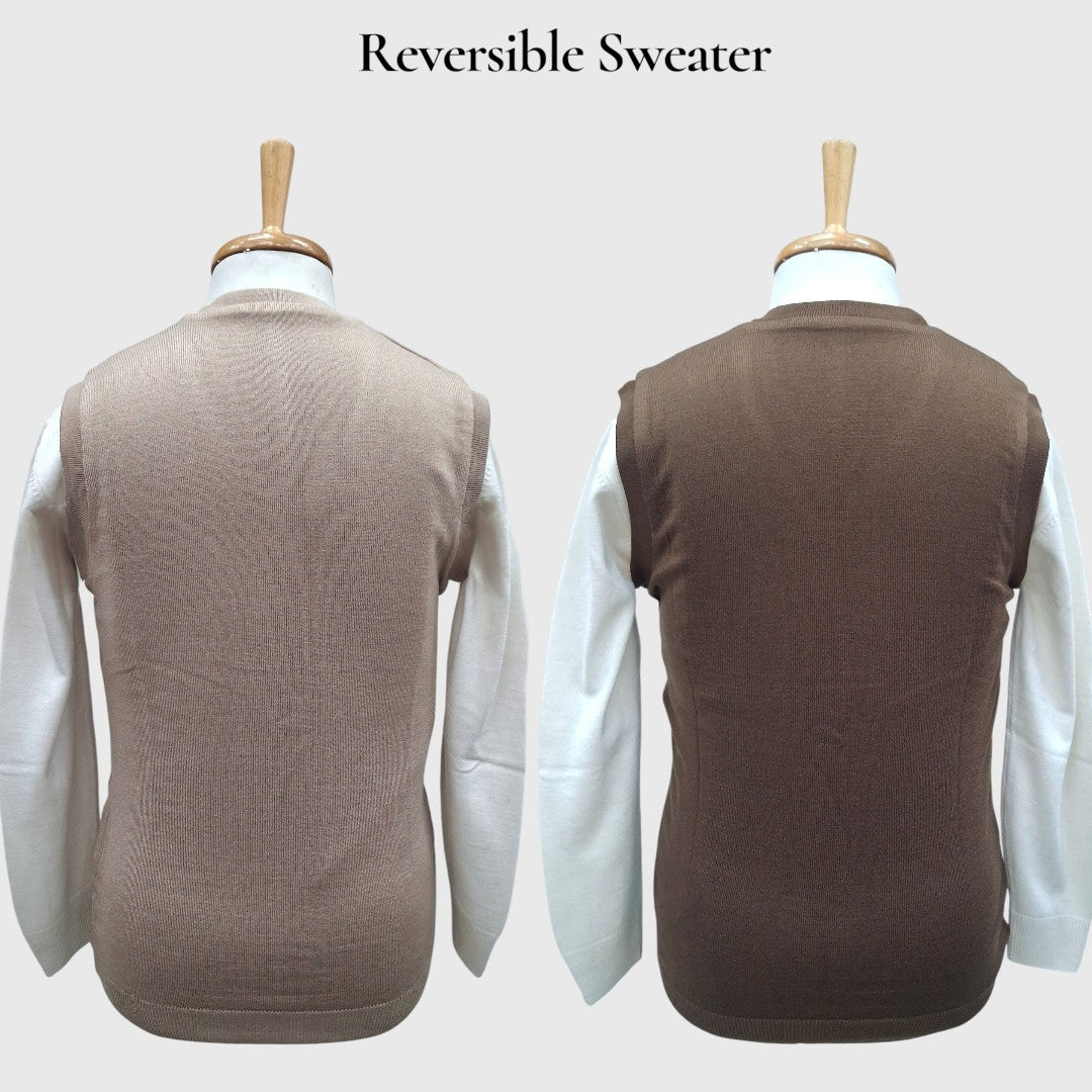 MEN'S SLEEVELESS REVERSIBLE SWEATER