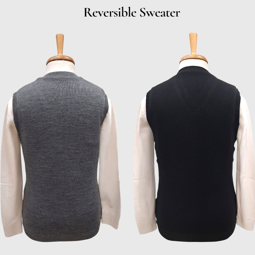 MEN'S SLEEVELESS REVERSIBLE SWEATER
