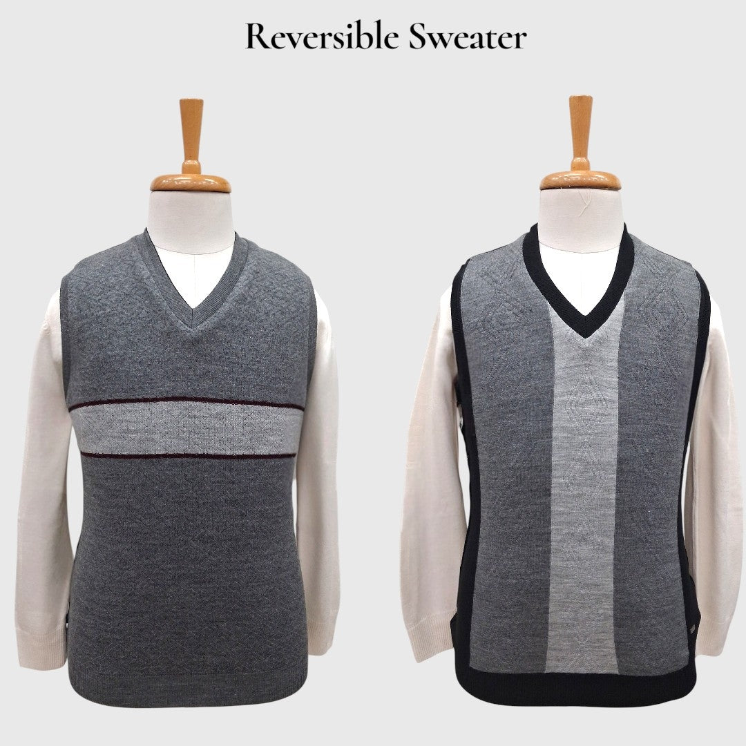 MEN'S SLEEVELESS REVERSIBLE SWEATER