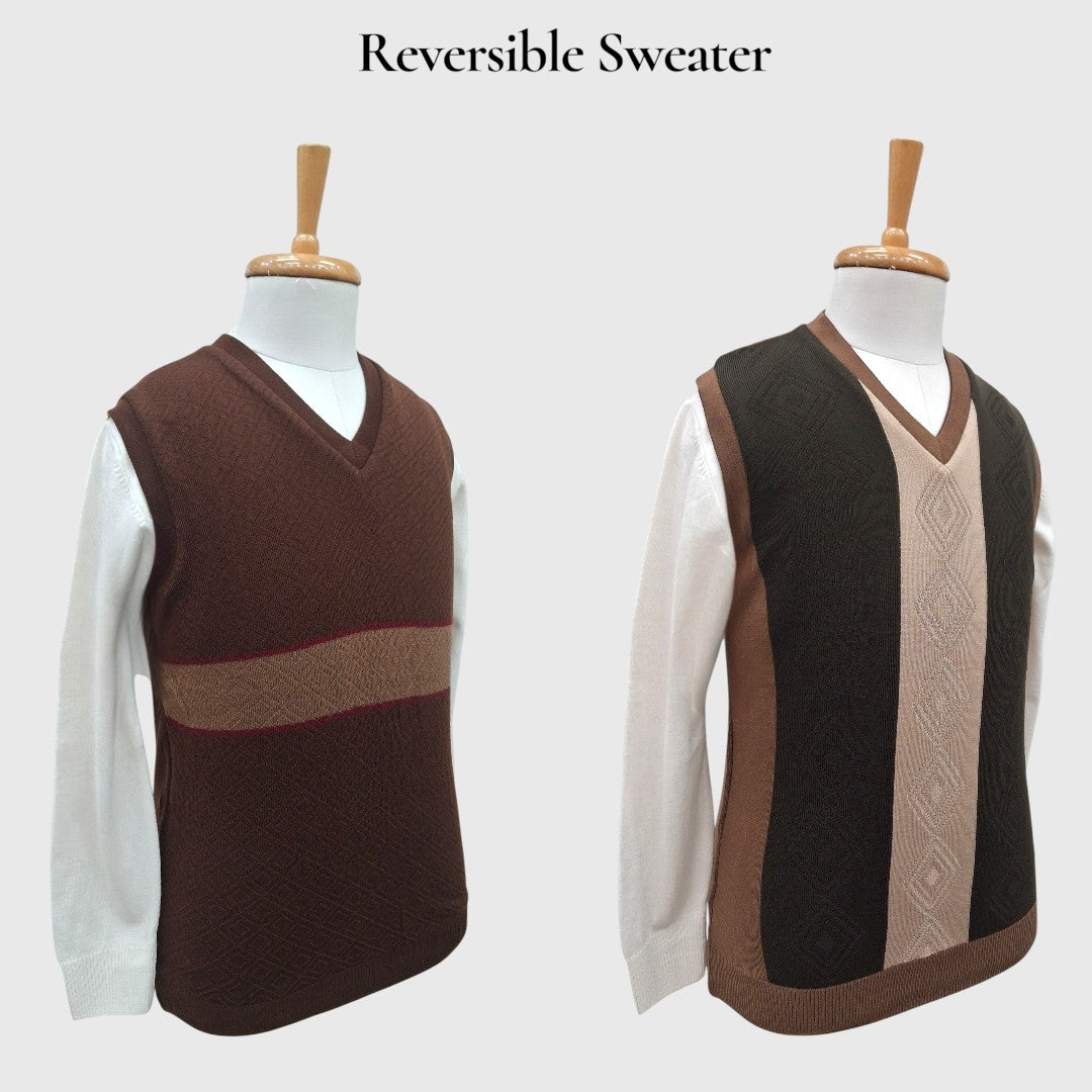 MEN'S SLEEVELESS REVERSIBLE SWEATER