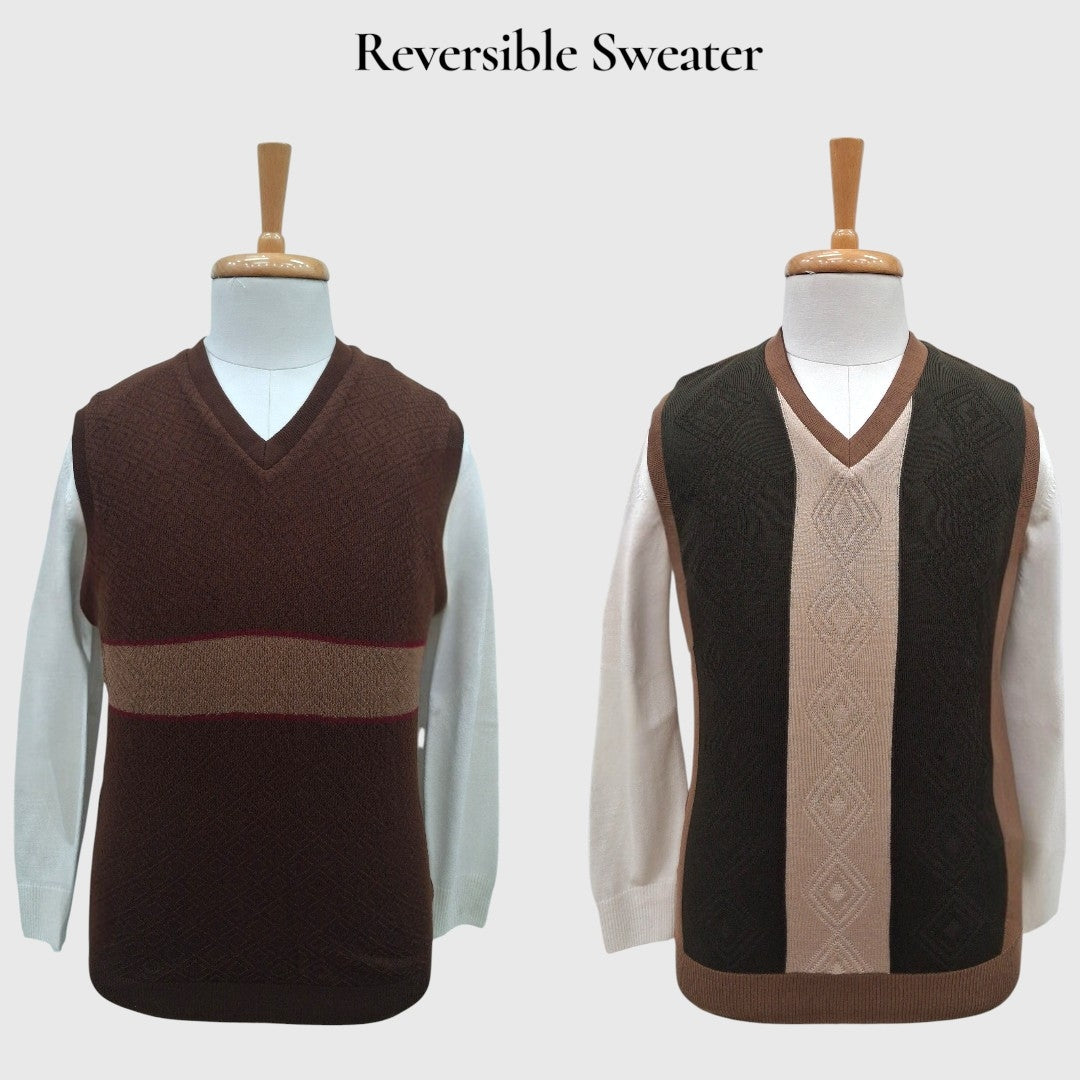MEN'S SLEEVELESS REVERSIBLE SWEATER