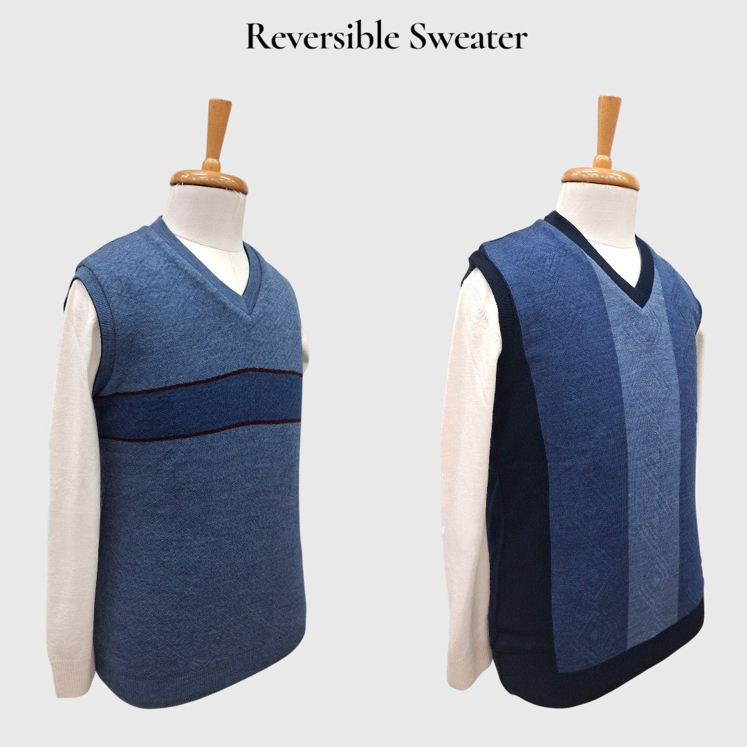 MEN'S SLEEVELESS REVERSIBLE SWEATER