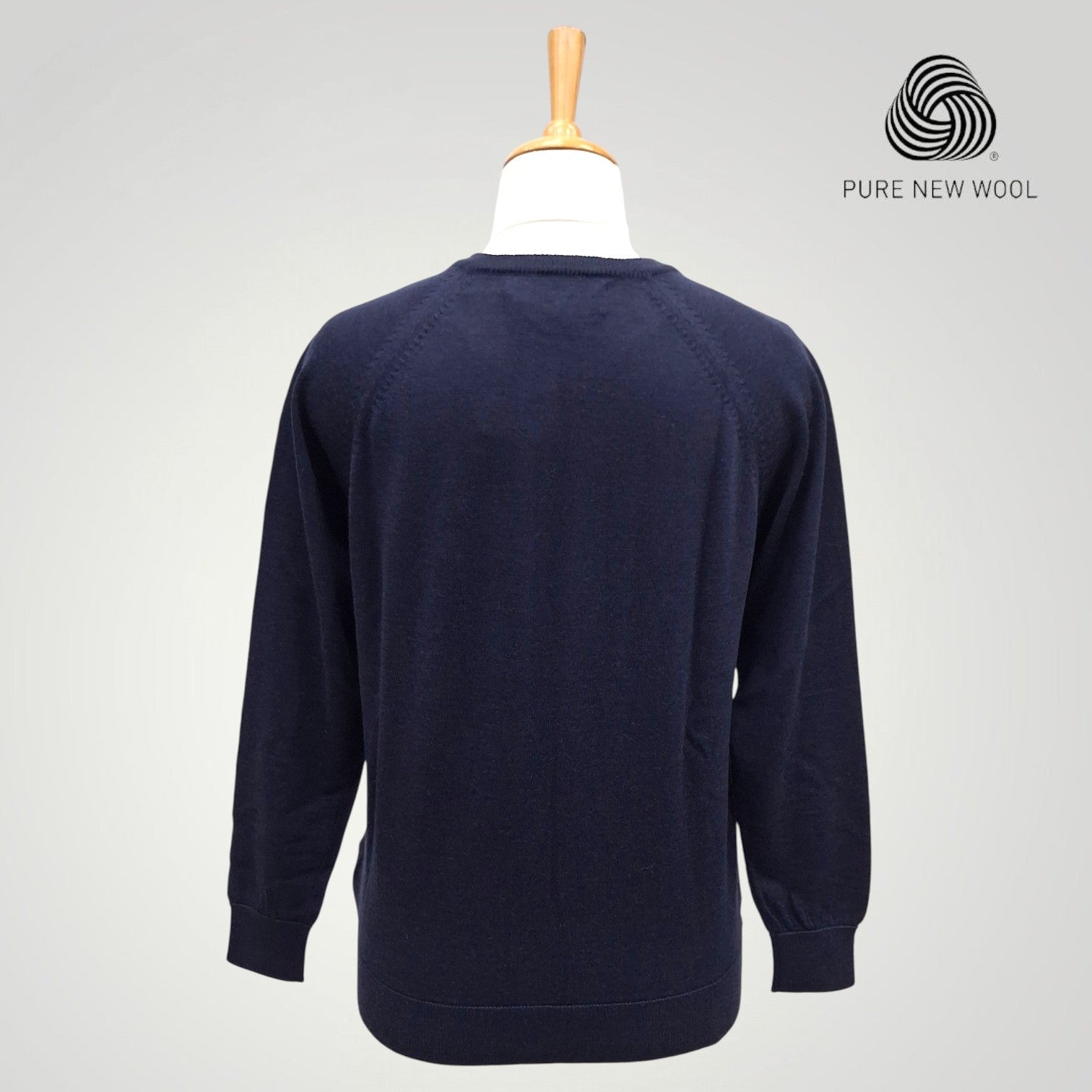 WOMEN'S R NECK CARDIGAN PURE WOOL