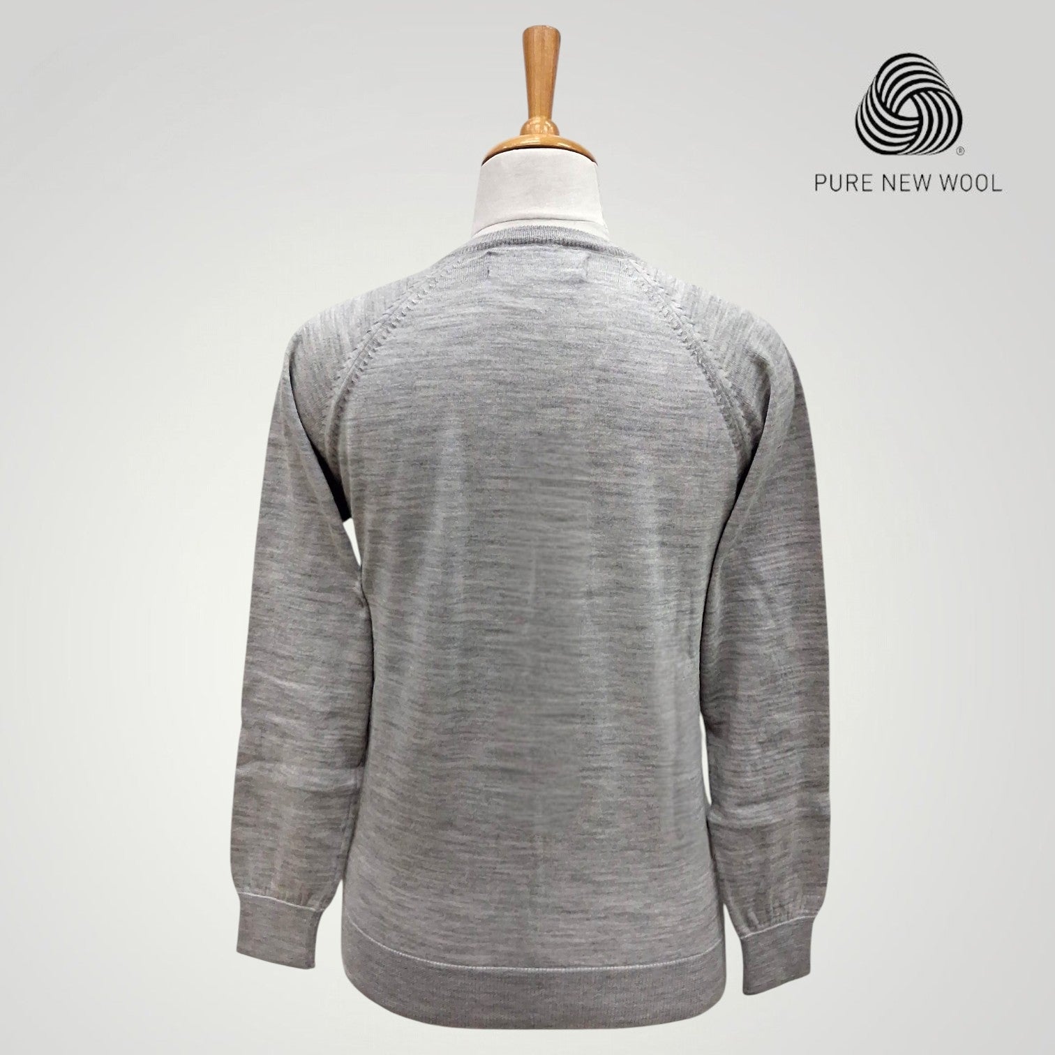 WOMEN'S R NECK CARDIGAN PURE WOOL