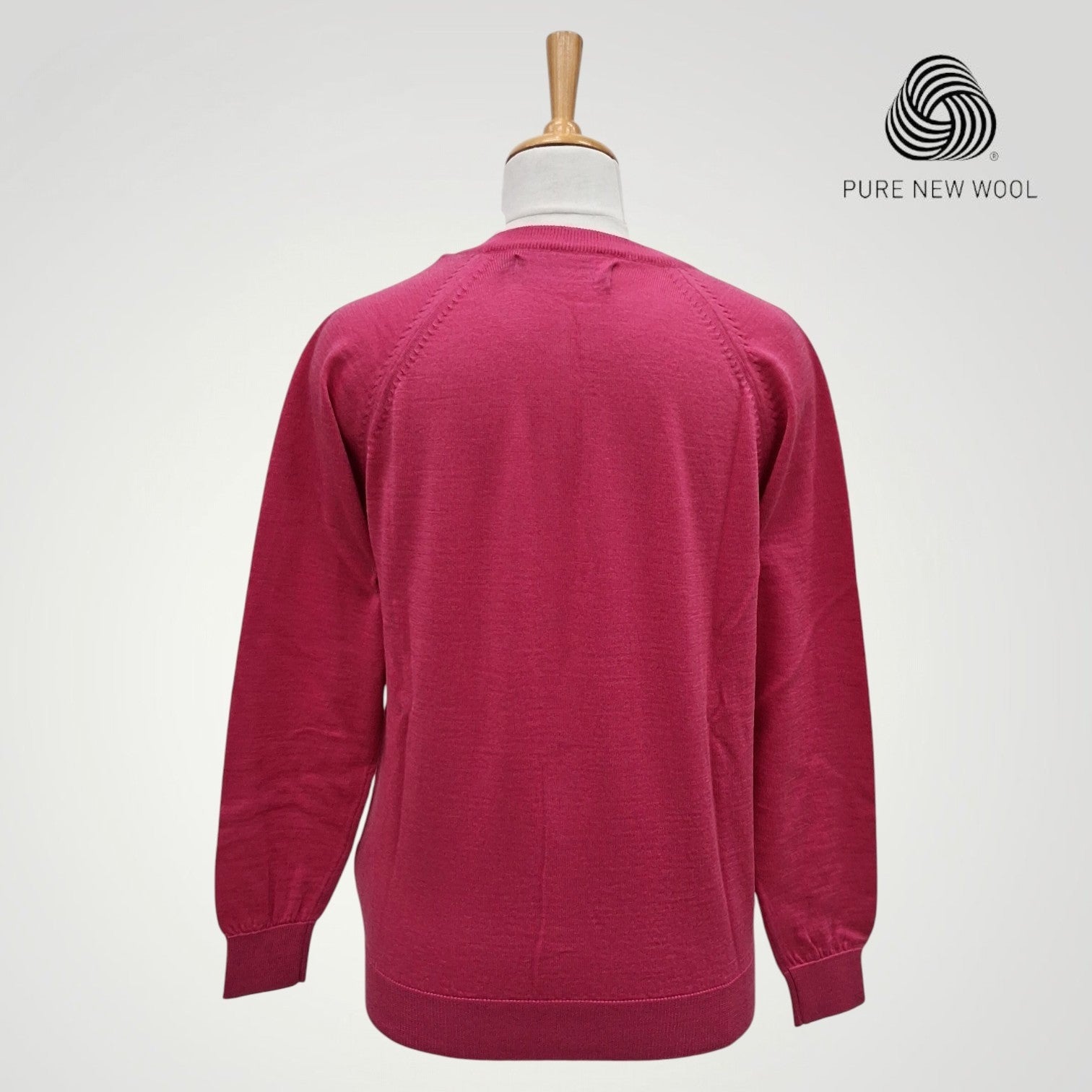 WOMEN'S R NECK CARDIGAN PURE WOOL