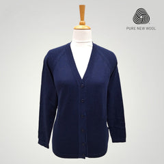 WOMEN'S V NECK CARDIGAN PURE WOOL
