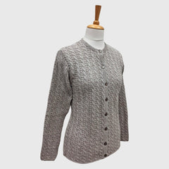 WOMEN'S R NECK CARDIGAN  LAMB'S WOOL