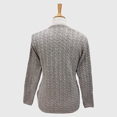 WOMEN'S R NECK CARDIGAN  LAMB'S WOOL