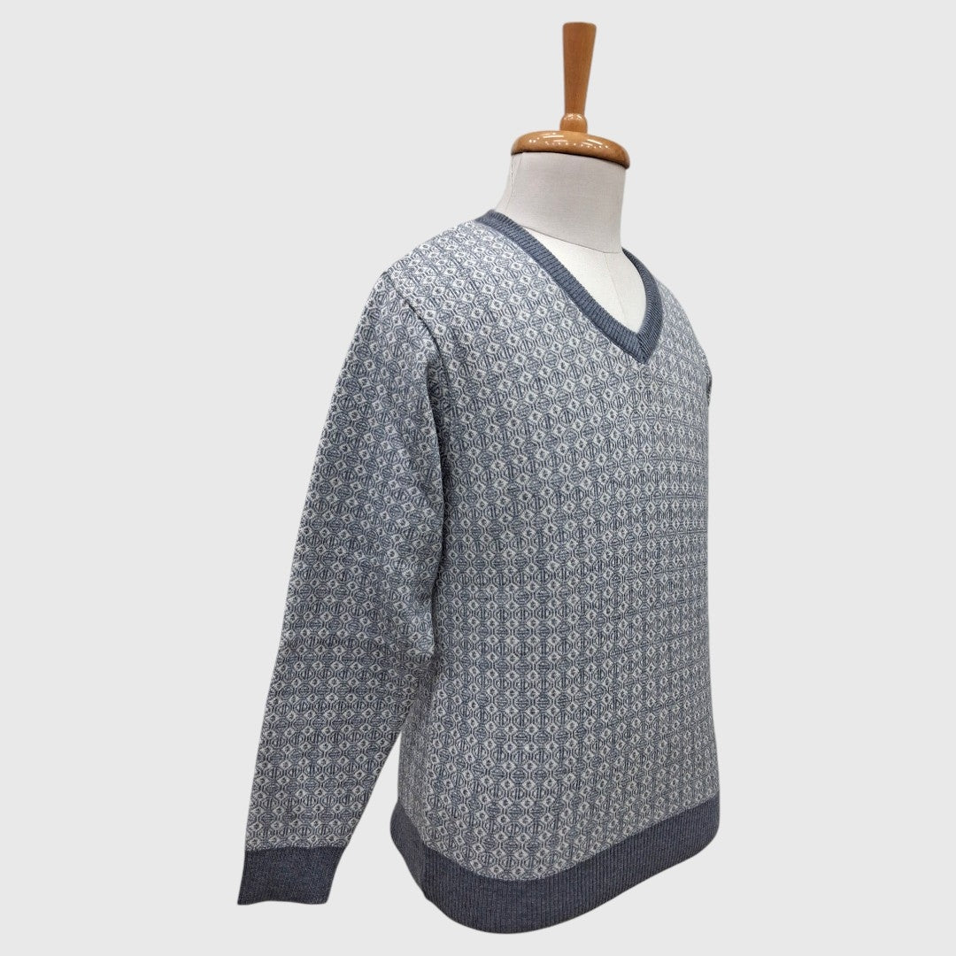 MEN'S ACRO WOOL FULL SLEEVES V NECK SWEATER