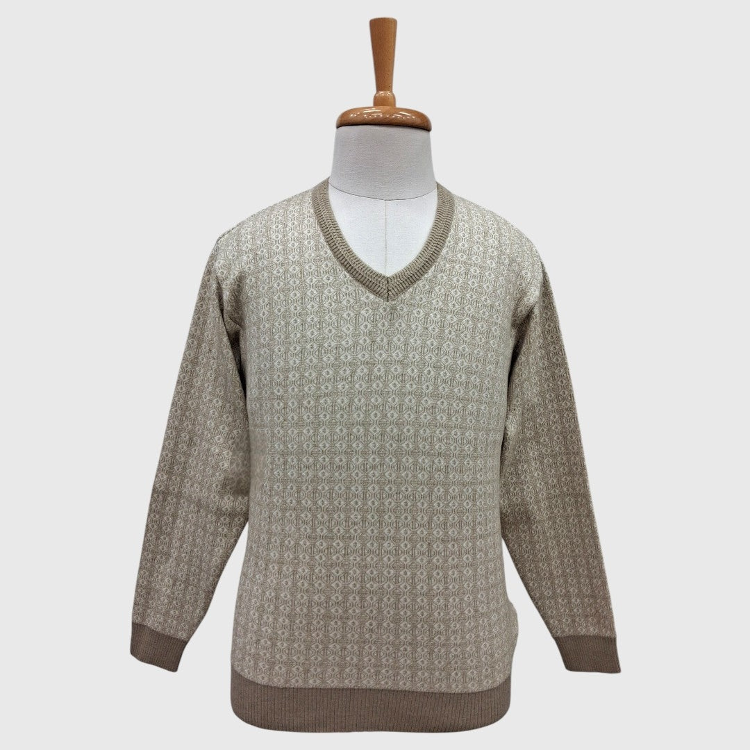 MEN'S ACRO WOOL FULL SLEEVES V NECK SWEATER