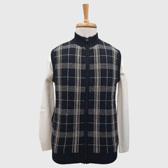 MEN'S SLEEVELESS FULL ZIP SWEATER