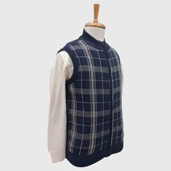MEN'S SLEEVELESS FULL ZIP SWEATER