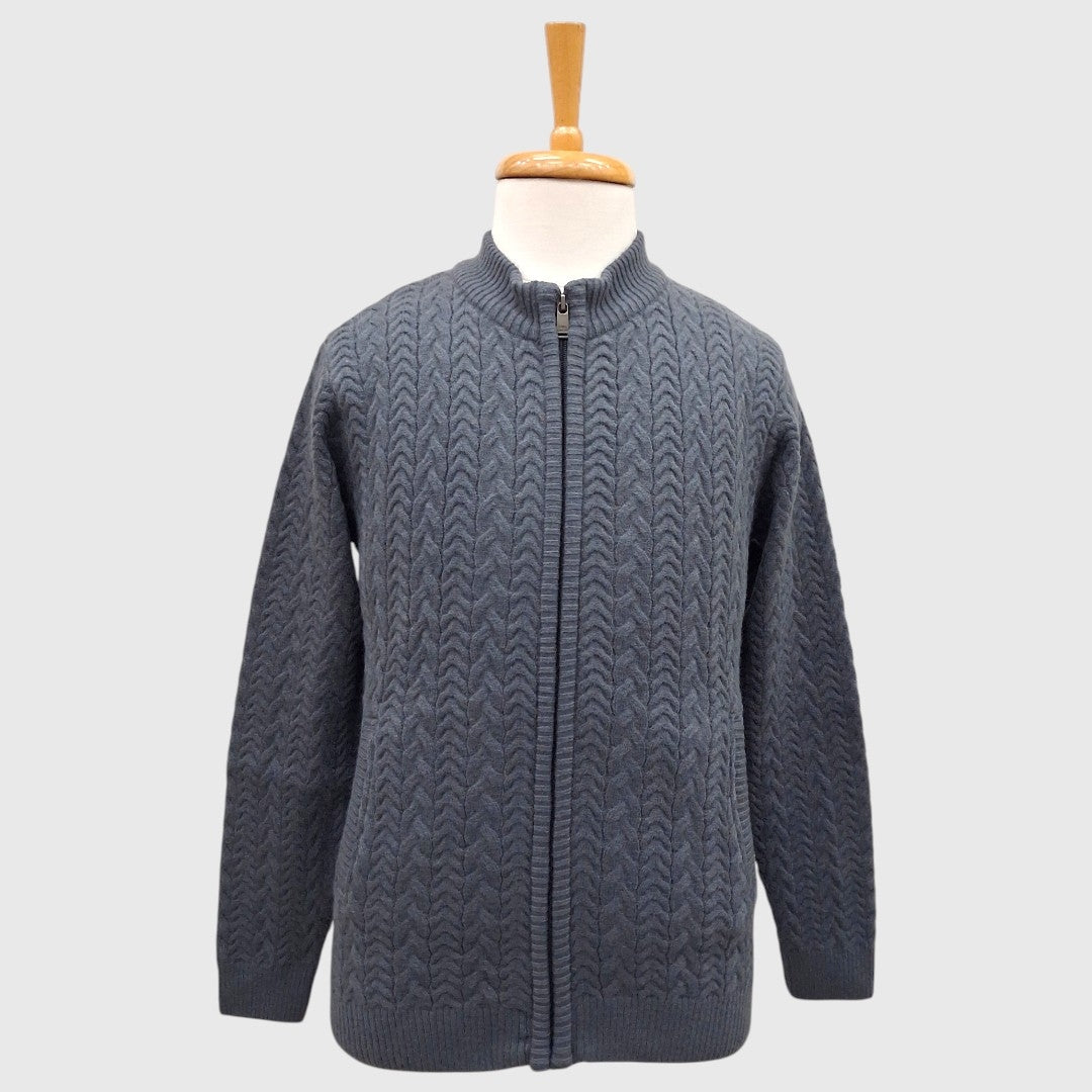 MEN'S FULL ZIP ACRO WOOL SWEATER