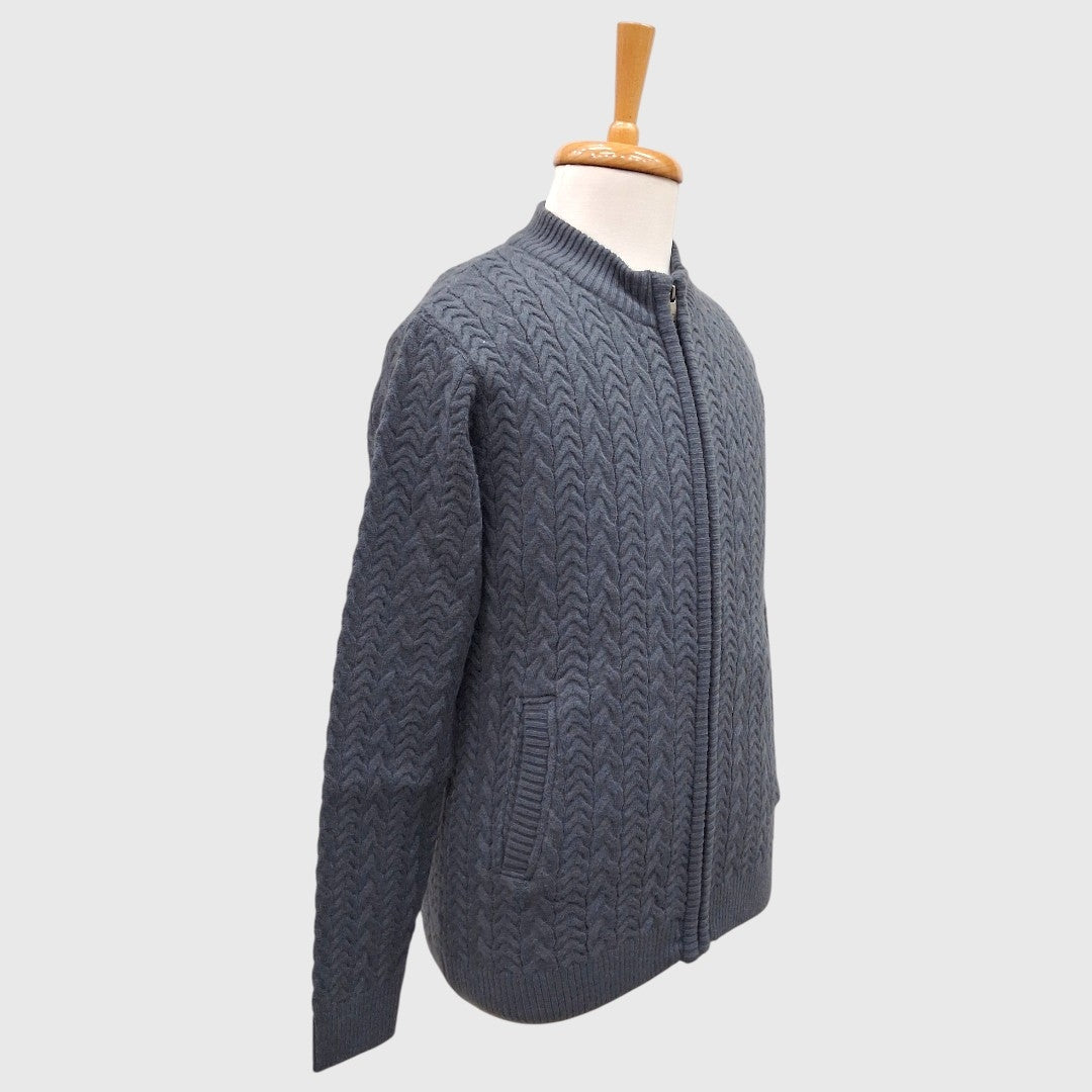 MEN'S FULL ZIP ACRO WOOL SWEATER