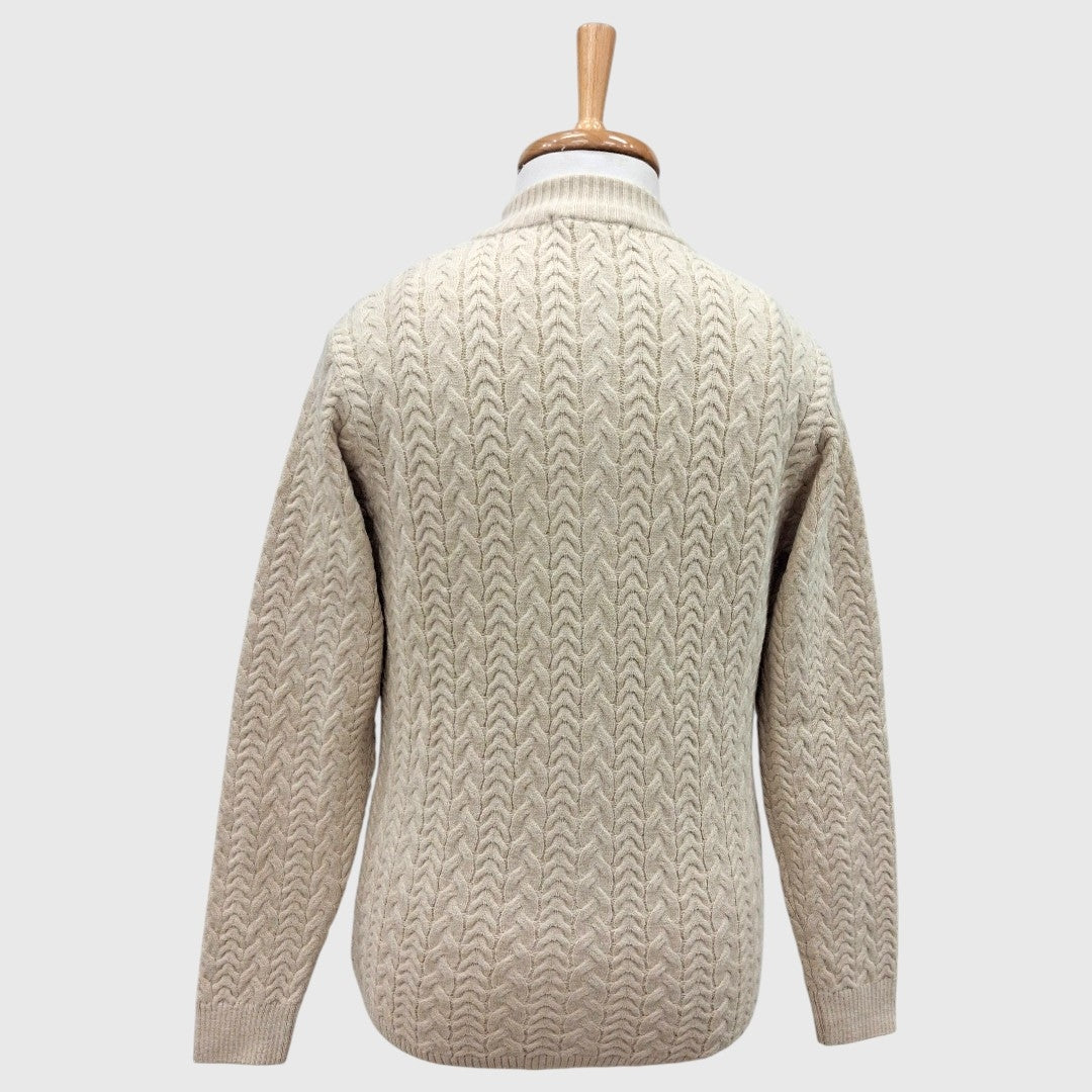 MEN'S FULL ZIP ACRO WOOL SWEATER