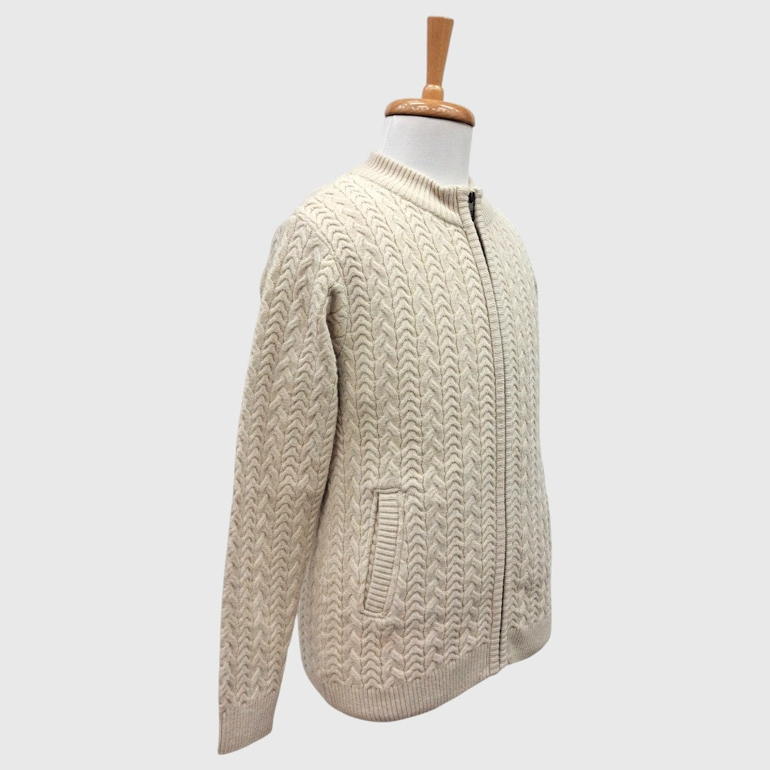 MEN'S FULL ZIP ACRO WOOL SWEATER