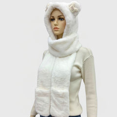 MUFFLER / FUR WITH POCKET / WOMEN'S