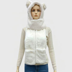 MUFFLER / FUR WITH POCKET / WOMEN'S