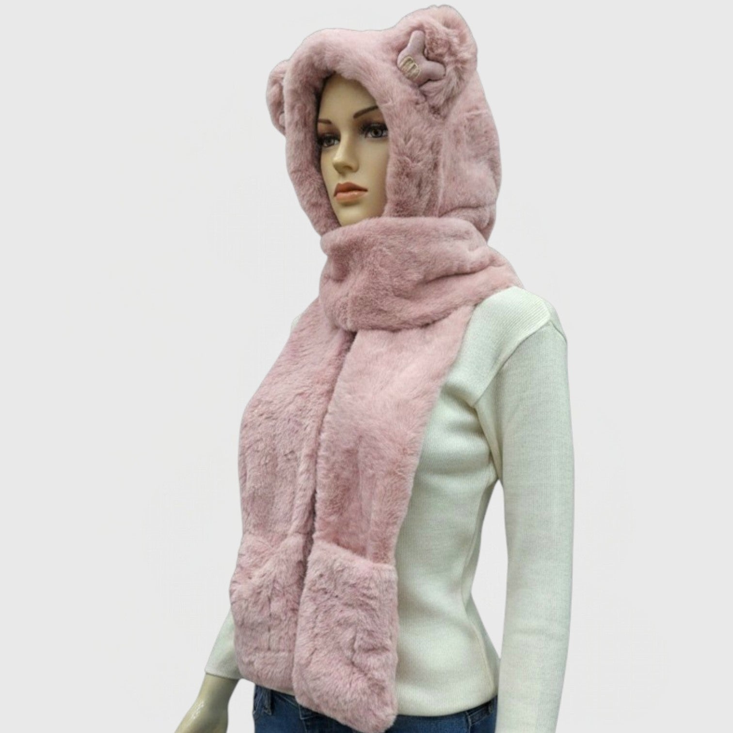 MUFFLER / FUR WITH POCKET / WOMEN'S