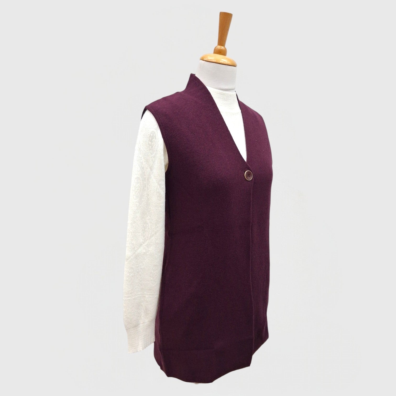 WOMEN'S SLEEVELESS CARDIGAN