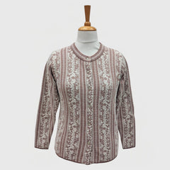 WOMEN'S R NECK CARDIGAN
