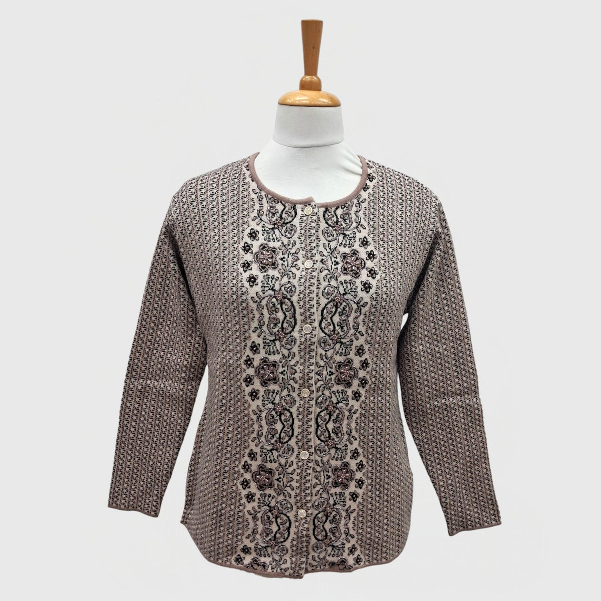 WOMEN'S R NECK CARDIGAN