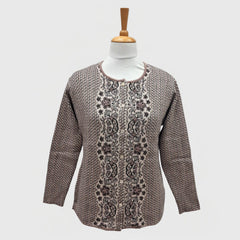 WOMEN'S R NECK CARDIGAN