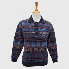 WOMEN PULLOVER COLLAR WITH BUTTON