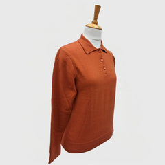 WOMEN PULLOVER COLLAR WITH BUTTON