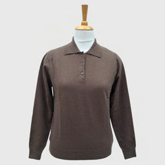 WOMEN PULLOVER COLLAR WITH BUTTON