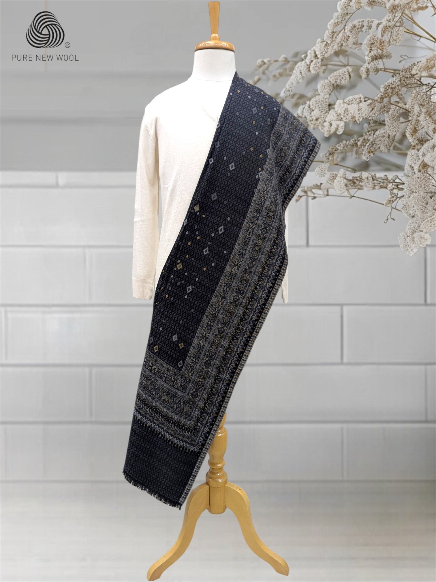 MEN'S SHAWL PURE WOOL