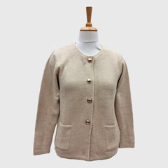 WOMEN'S R NECK CARDIGAN