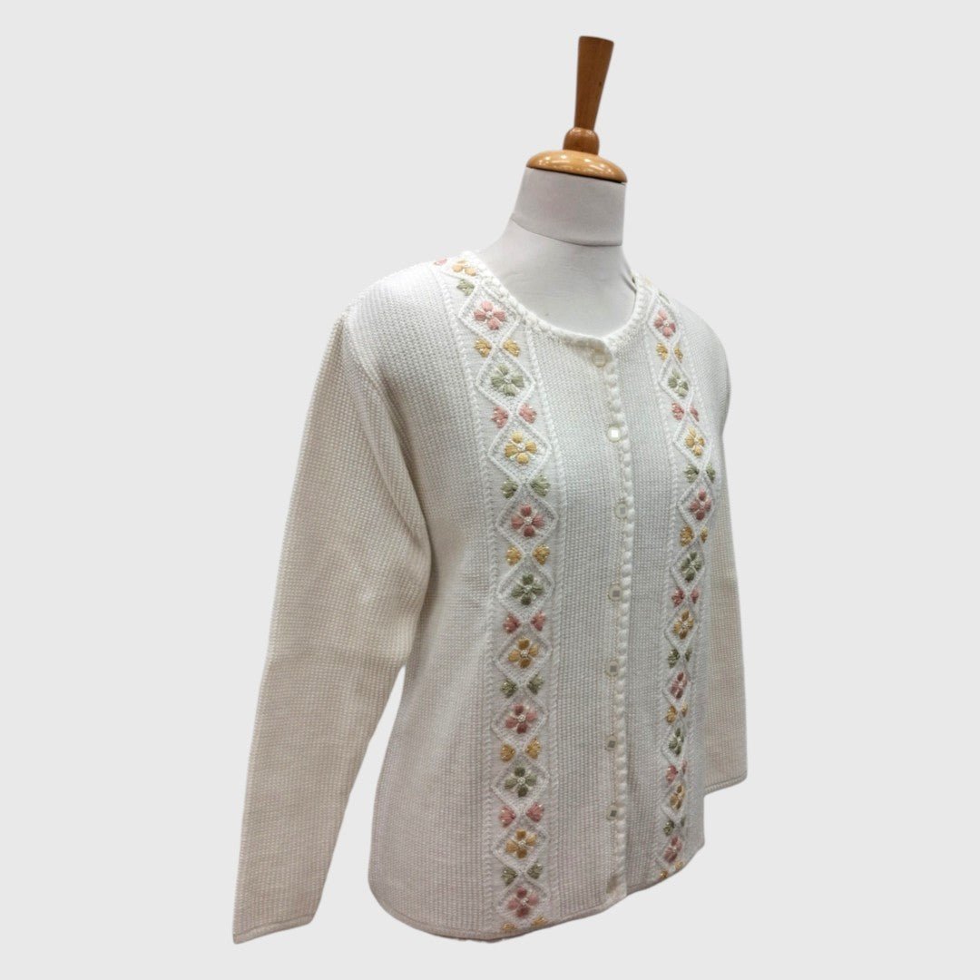 WOMEN'S R NECK CARDIGAN