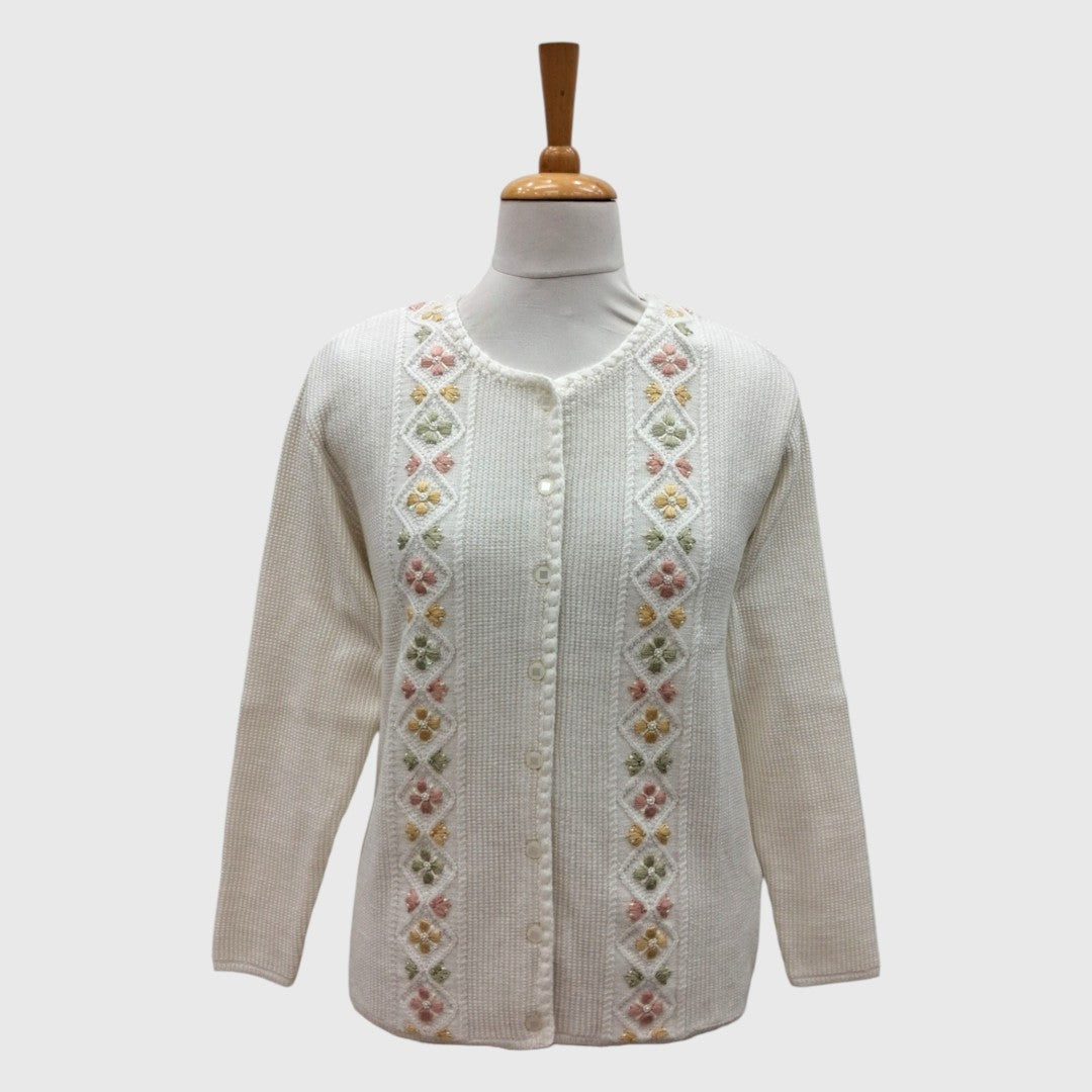 WOMEN'S R NECK CARDIGAN