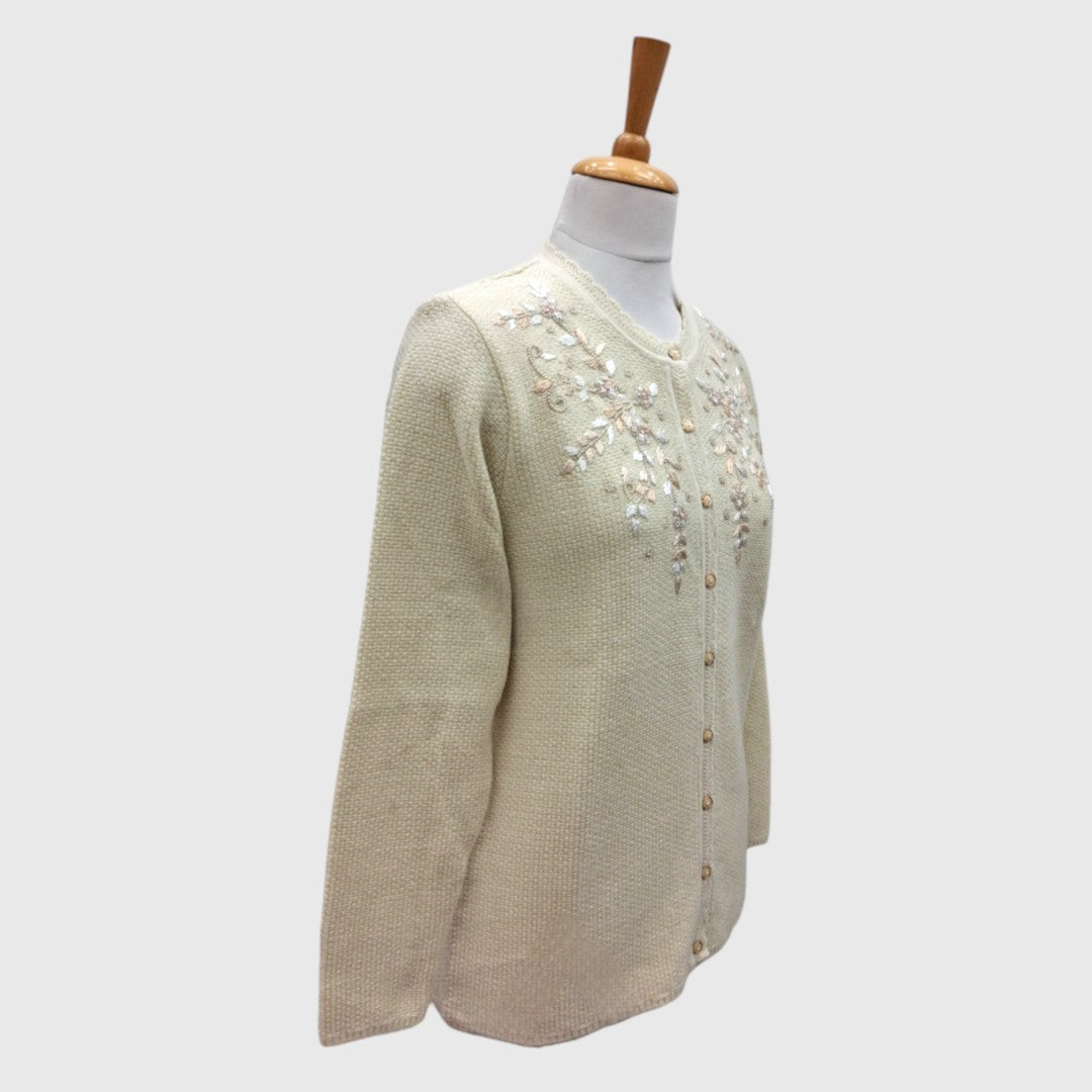 WOMEN'S R NECK CARDIGAN
