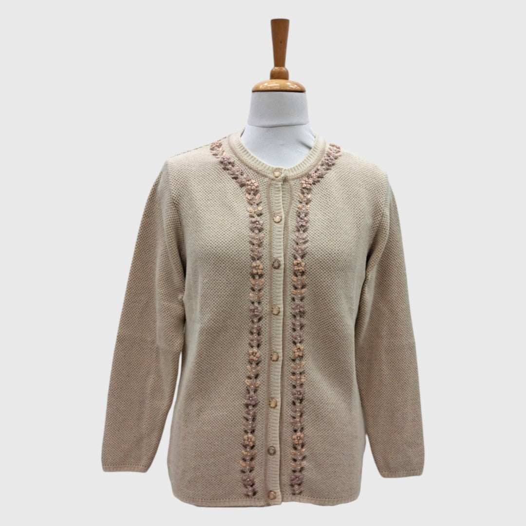 WOMEN'S R NECK CARDIGAN