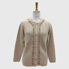 WOMEN'S R NECK CARDIGAN