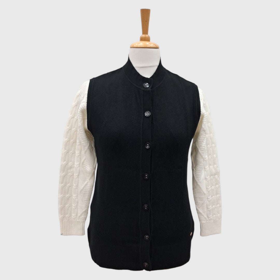 WOMEN'S SLEEVELESS CARDIGAN