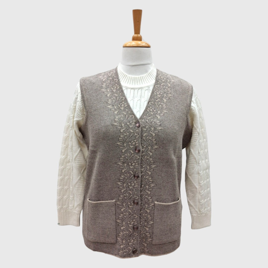 WOMEN'S SLEEVELESS CARDIGAN