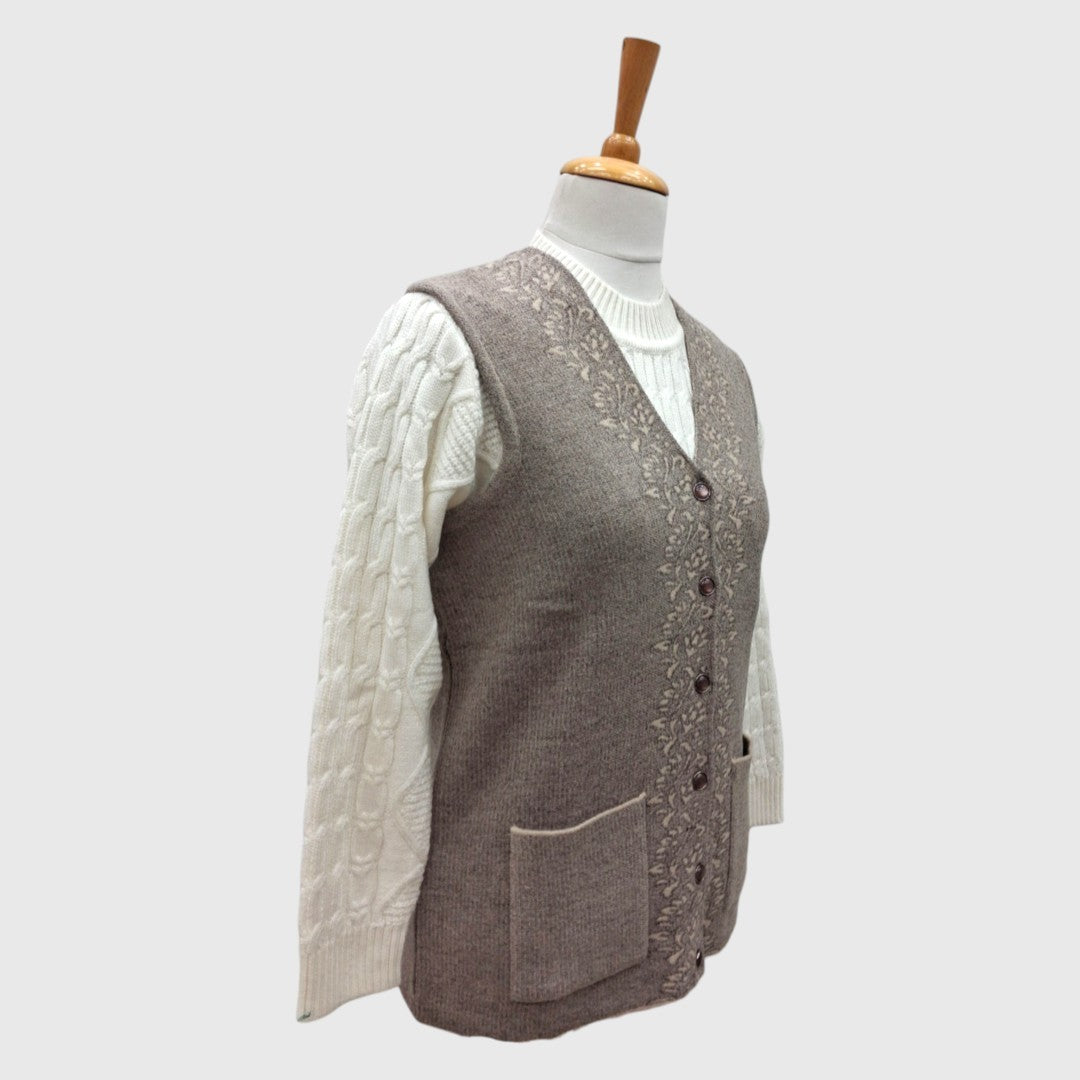 WOMEN'S SLEEVELESS CARDIGAN