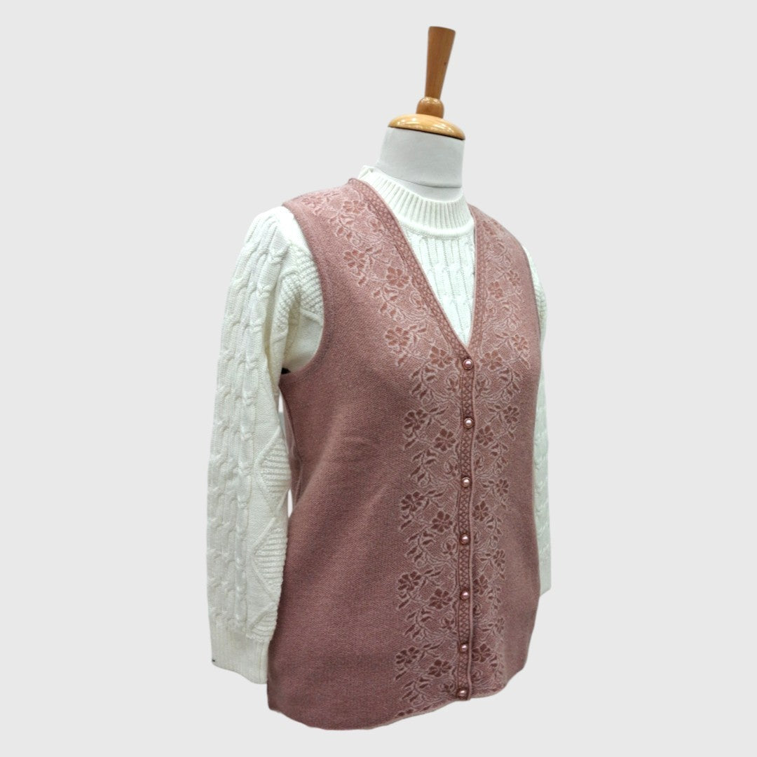 WOMEN'S SLEEVELESS CARDIGAN