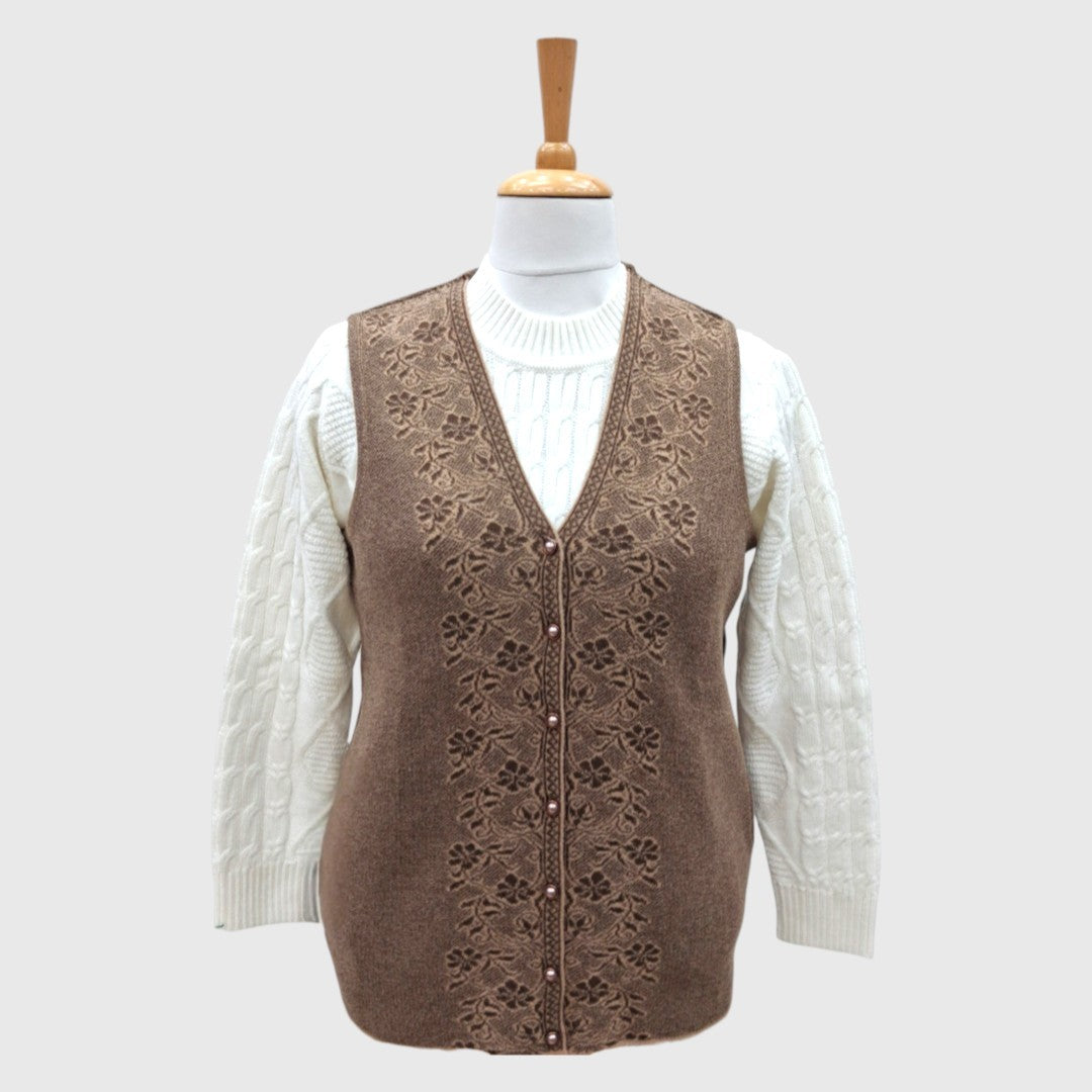 WOMEN'S SLEEVELESS CARDIGAN