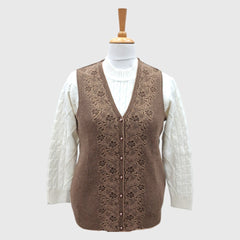 WOMEN'S SLEEVELESS CARDIGAN