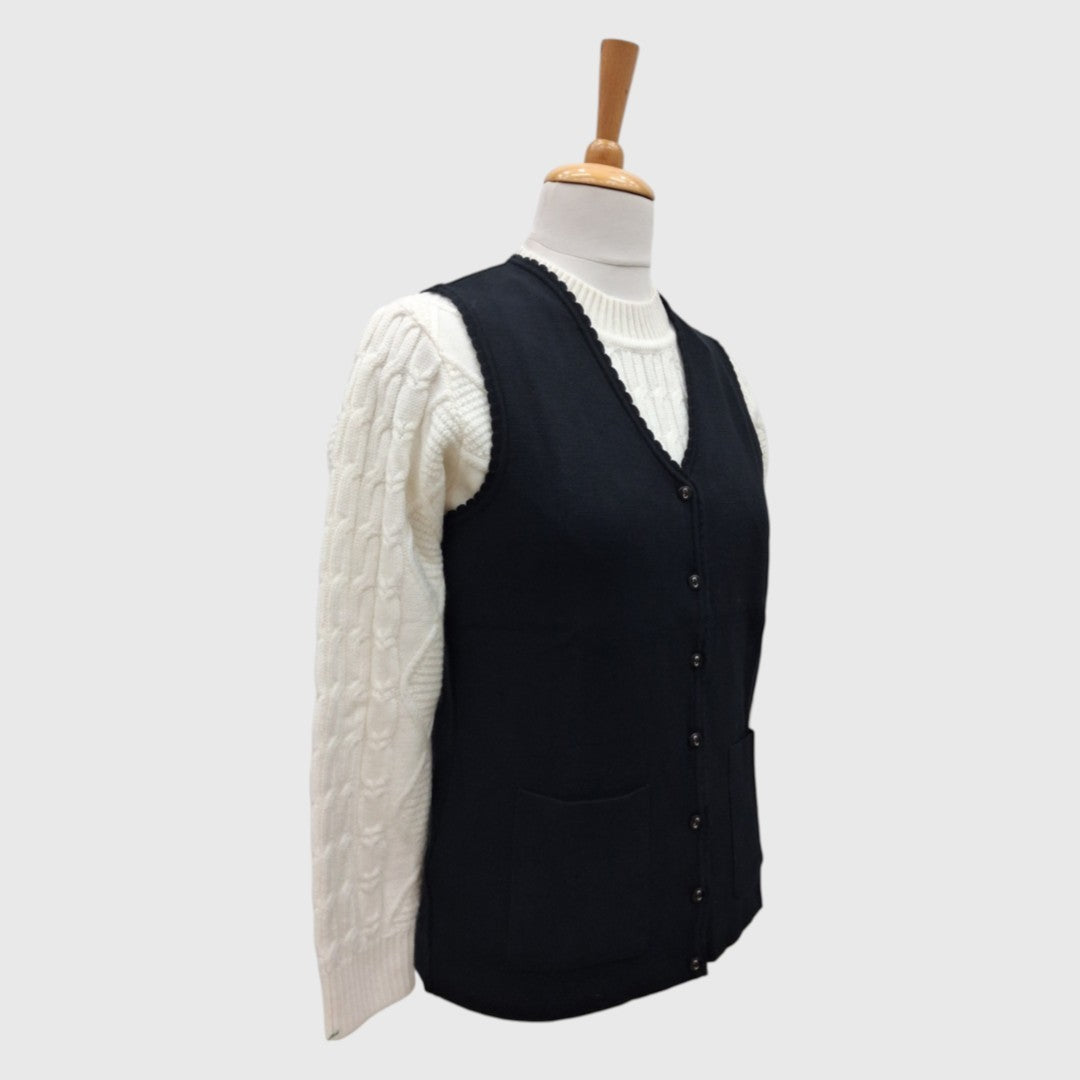 WOMEN'S SLEEVELESS CARDIGAN