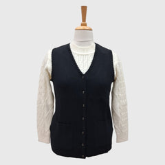 WOMEN'S SLEEVELESS CARDIGAN
