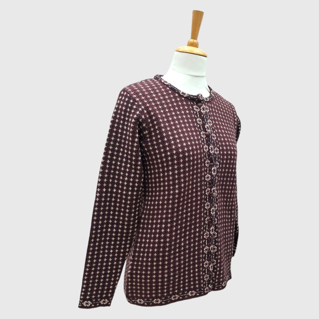 WOMEN'S R NECK CARDIGAN