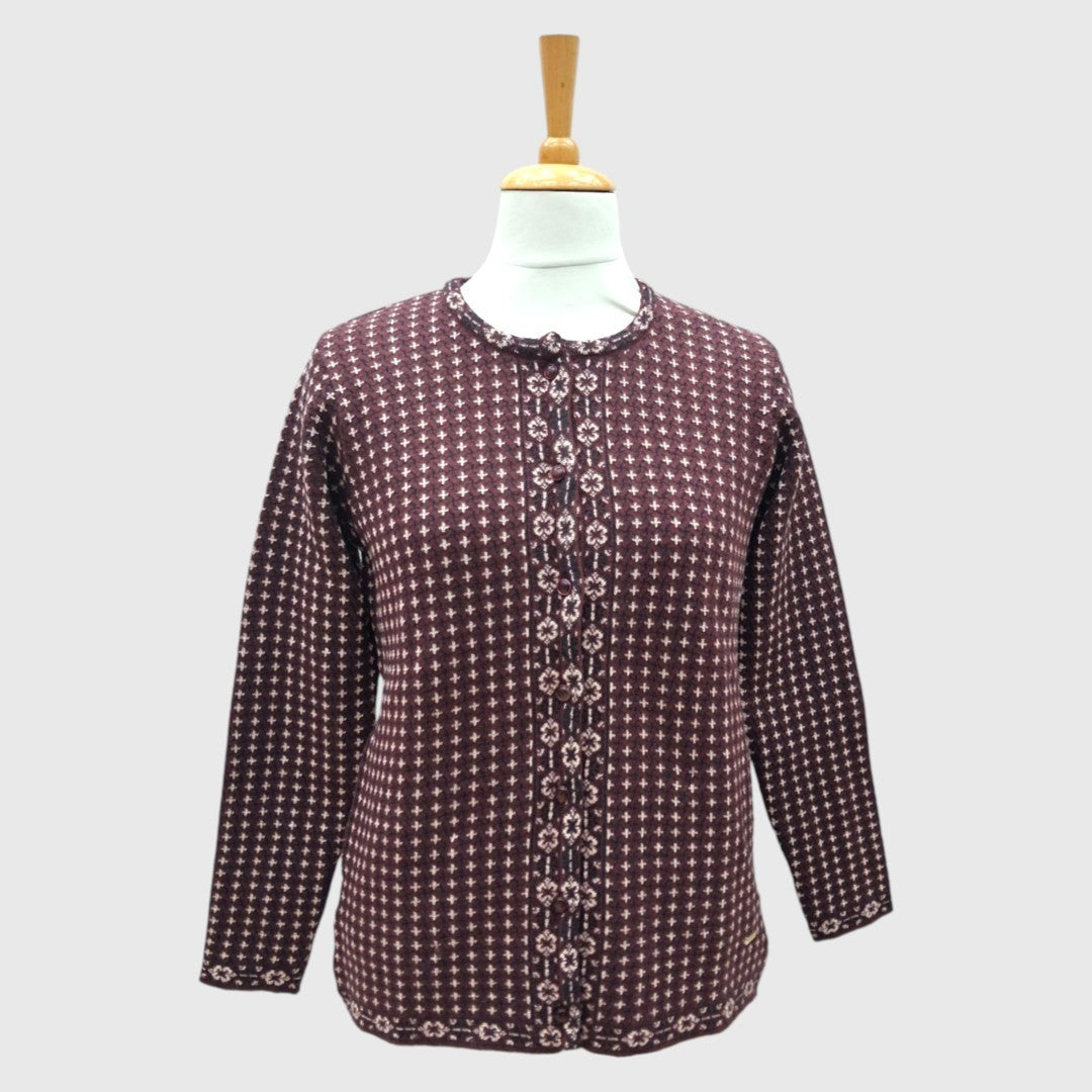 WOMEN'S R NECK CARDIGAN